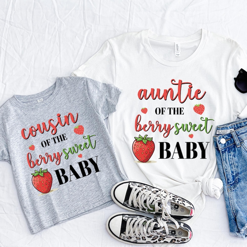 Personalizable Berry Sweet Baby Shirt: Family Matching Birthday T-shirt image 2