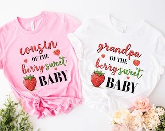 Berry Sweet Baby Shirt: Matching Family Birthday, 1st Birthday Outfit, Custom Name