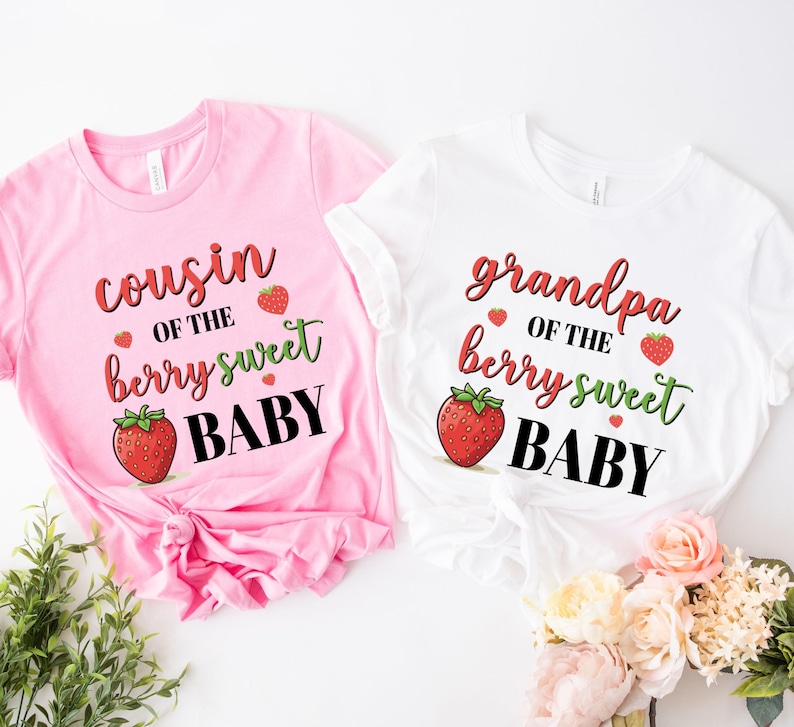 Personalizable Berry Sweet Baby Shirt: Family Matching Birthday T-shirt image 9