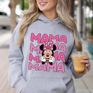 Disney Mama Hoodie, Minnie Mouse Hoodie, Disney Trip Hoodie, WLD Mama Tee, Mothers Day Hoodie, Gift For Mom, Retro Disney Mommy Birthday Tee