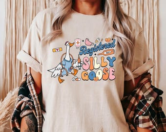 Camiseta de Silly Goose registrada, divertida camiseta de enfermera, regalo para enfermera pediátrica