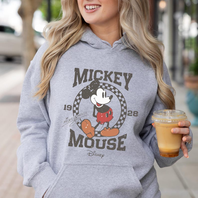 Retro Mickey Hoodie, Vintage Mickey Hoodie, Disney Vacation Hoodie, Disneyland Mickey Tee, Magic Kingdom Tee, Classic Mickey Disney Vacation