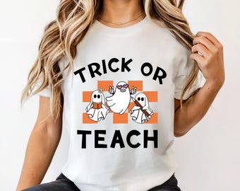 Camiseta de Halloween para profesores: disfraz de fantasmas espeluznantes