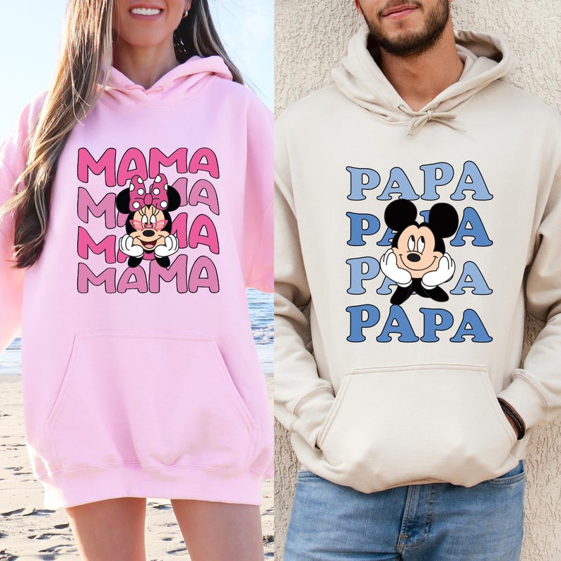 Custom Disney Mama Hoodie, Retro Minnie Mouse, Mothers Day Gift 画像 2