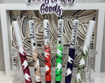 Personalized Dental Glitter Pen | Custom Tooth Ombre InkJoy Gel Pen
