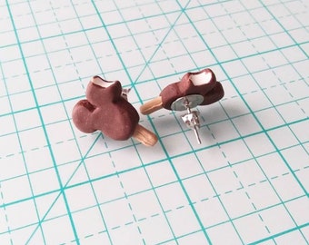 Specialty icecream stud earrings, polymerclay