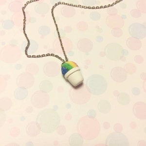 Snow cone necklace, polymerclay bild 8