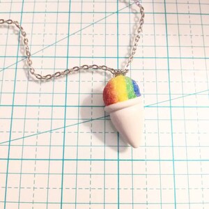 Snow cone necklace, polymerclay bild 5