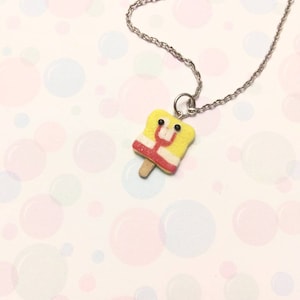 Sponge icecream necklace, polymerclay