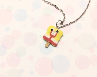 Sponge icecream necklace, polymerclay