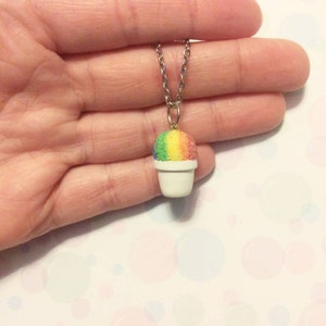 Snow cone necklace, polymerclay bild 4