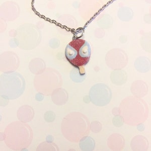 Spidey icecream necklace, polymerclay