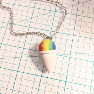 Snow cone necklace, polymerclay bild 1