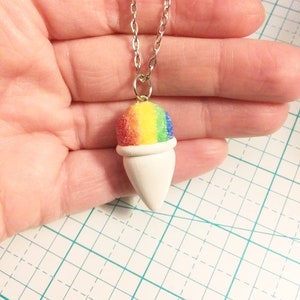Snow cone necklace, polymerclay bild 3