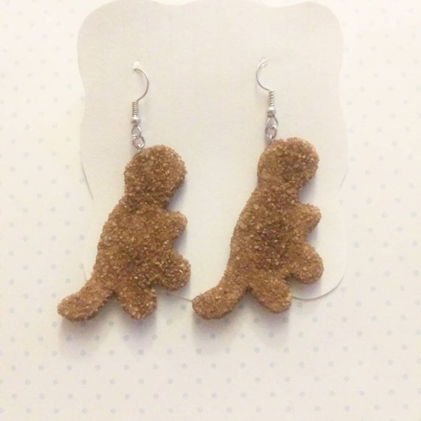 Dino nugget earrings, polymerclay