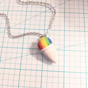 Snow cone necklace, polymerclay bild 9