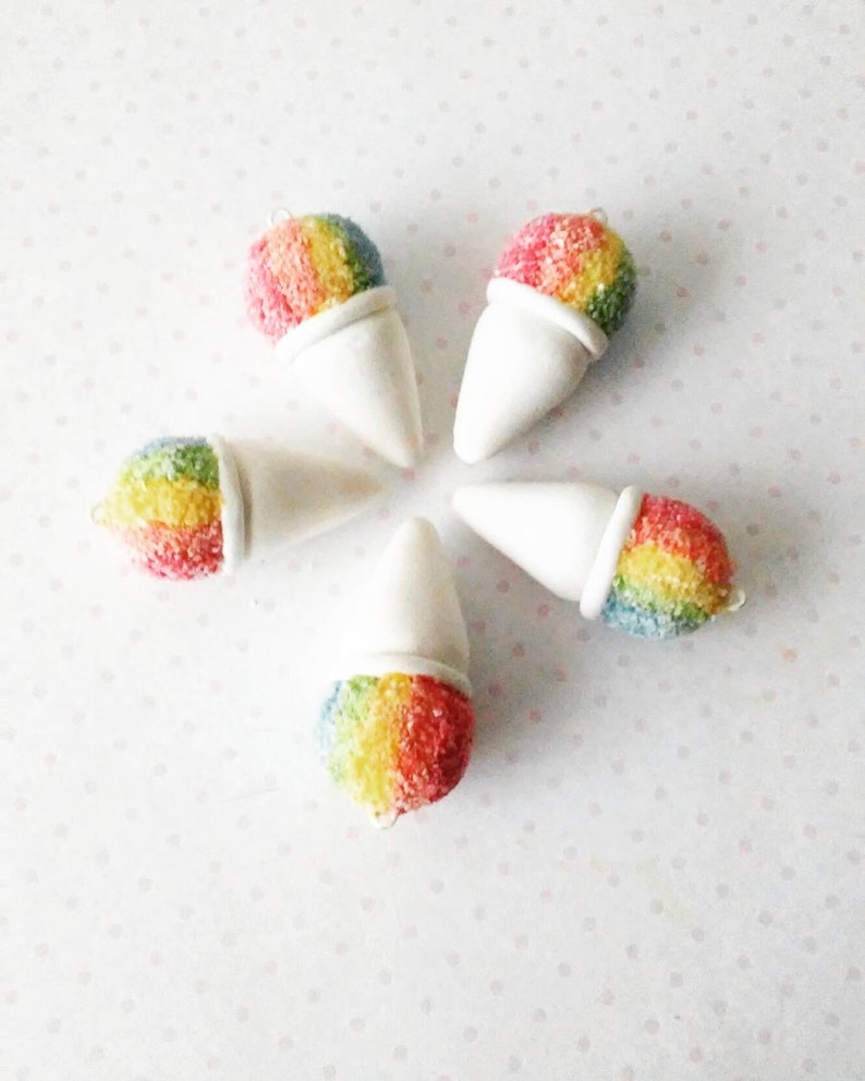 Snow cone necklace, polymerclay bild 10