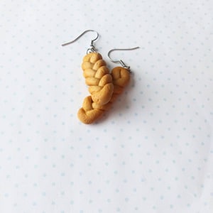 Challah bread earrings, polymerclay
