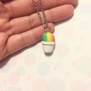 Snow cone necklace, polymerclay bild 6