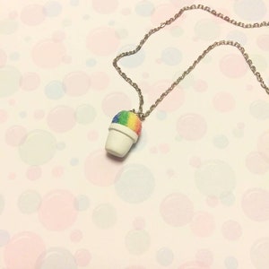 Snow cone necklace, polymerclay bild 2