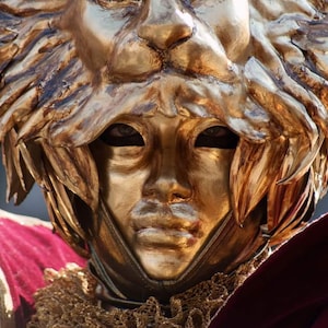 Carnival of Venice, Venetian Mask Photos, Venice Photography, Italy Fine Art, Travel Photography, Venice Prints - “Leone d’Oro di Venezia”