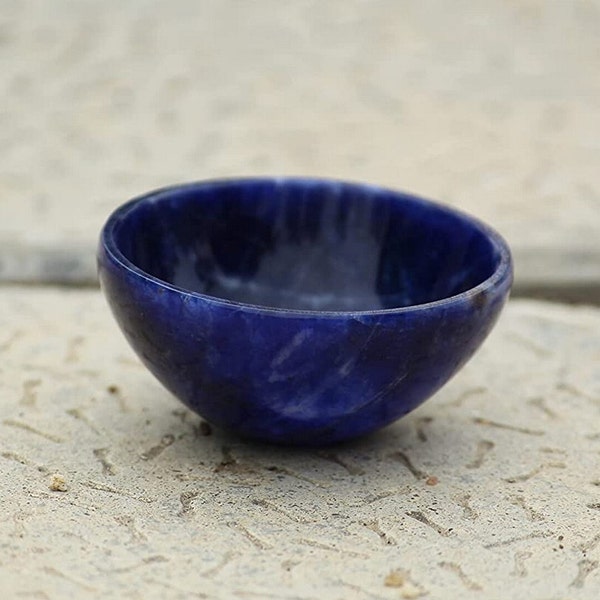 Sodalite Bowl Gemstone Bowl Approx. 2 Inch Emotional Balance Self-Acceptance Self-Trust Enhance Creativity