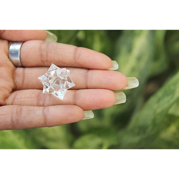 Crystal Quartz 12 Point Star Merkaba Chakra Radionic Platonic Pranic Brazilian Power Protection Vastu Healing Feng Shui Energy