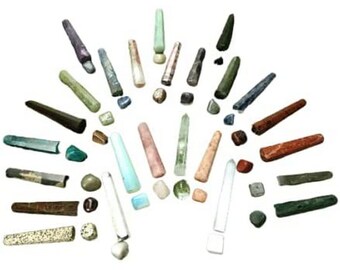 Assorted Mix Gemstone Obelisk Tower + Tumbled Stone Crystal Healing Authentic Gemstone Genuine Crystal