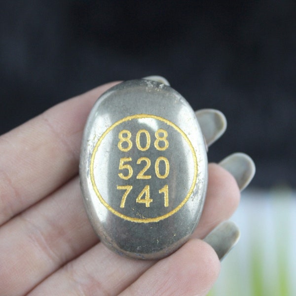 Prajet Pyrite Oval Shape Zibu Symbol Stone, Lucky Charm, to Increase Wealth, Money, Business, Healing and Maditation, Spiritual Gifts....