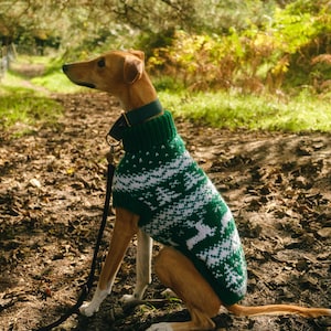 The MARIAH Sighthound Christmas Jumper Knitting Pattern (large sizes)