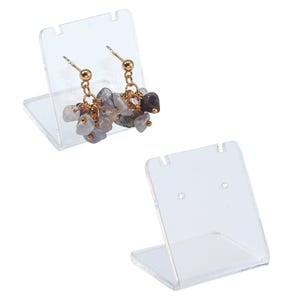 Oorbellen display organisch glas // sieraden display 35x34x27mm // per stuk