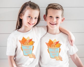 Kinder 'Conch-ed Out' Strand-T-Shirt - Muschel-Eimer-Grafik