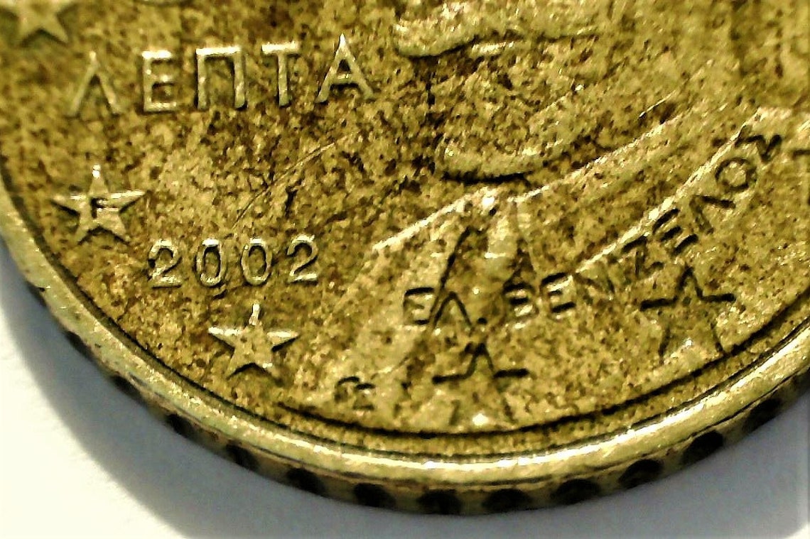 Erreur rare pièce de 50 centimes d'euro de Grèce 2002 - Etsy France