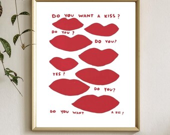 Trendy Wall Art, Preppy Room Decor, Maximalist Wall Art, Eclectic home décor, Extra Large Apartment Wall Art, Retro Poster