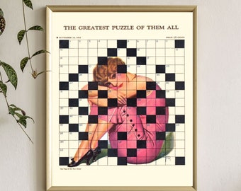 Trendy Retro Wall Art Print, Vintage Apartment Decor, Eclectic Poster, Vintage Retro Art,  Trendy Posters, Preppy room decor, Girly wall art