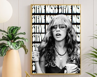 Stevie Nicks Poster, Fleetwood Mac Poster Print, 60s and 70s Poster, Stevie Nicks Print, Band Poster, Concert Poster, Vintage Digital Art