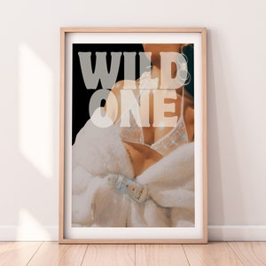 Wild One, Retro Wall Art, Trendy Wall Art, Trendy Posters, Preppy room decor, Cool Girl Poster, Cocktail Print