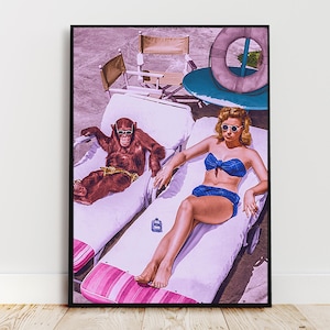 Maximalist Wandkunst, Preppy Wandkunst, Flippige Wandkunst, Extra Große Wandkunst, Eklektische Wohnkultur, Wohnung Wandkunst, Maximalistische Dekoration