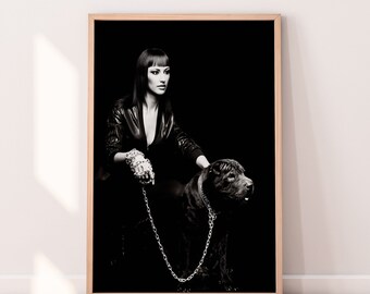 Moody Poster, Edgy Prints, Black and white, Vogue Poster, Retro Vogue Print Luxury Fashion Print, Trendy Wall Art, Vogue Magazine Poster