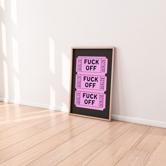 Trendy Wall Art, Good Times Ticket  Poster, Aesthetic Posters, Admit one ticket, Hot Pink Wall Art, Funny Art, Girly Poster, Preppy Wall Art