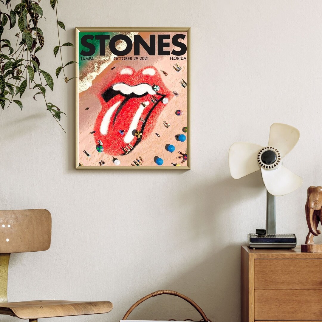Rolling Stones Poster the Rolling Stones Wall Art Band Etsy