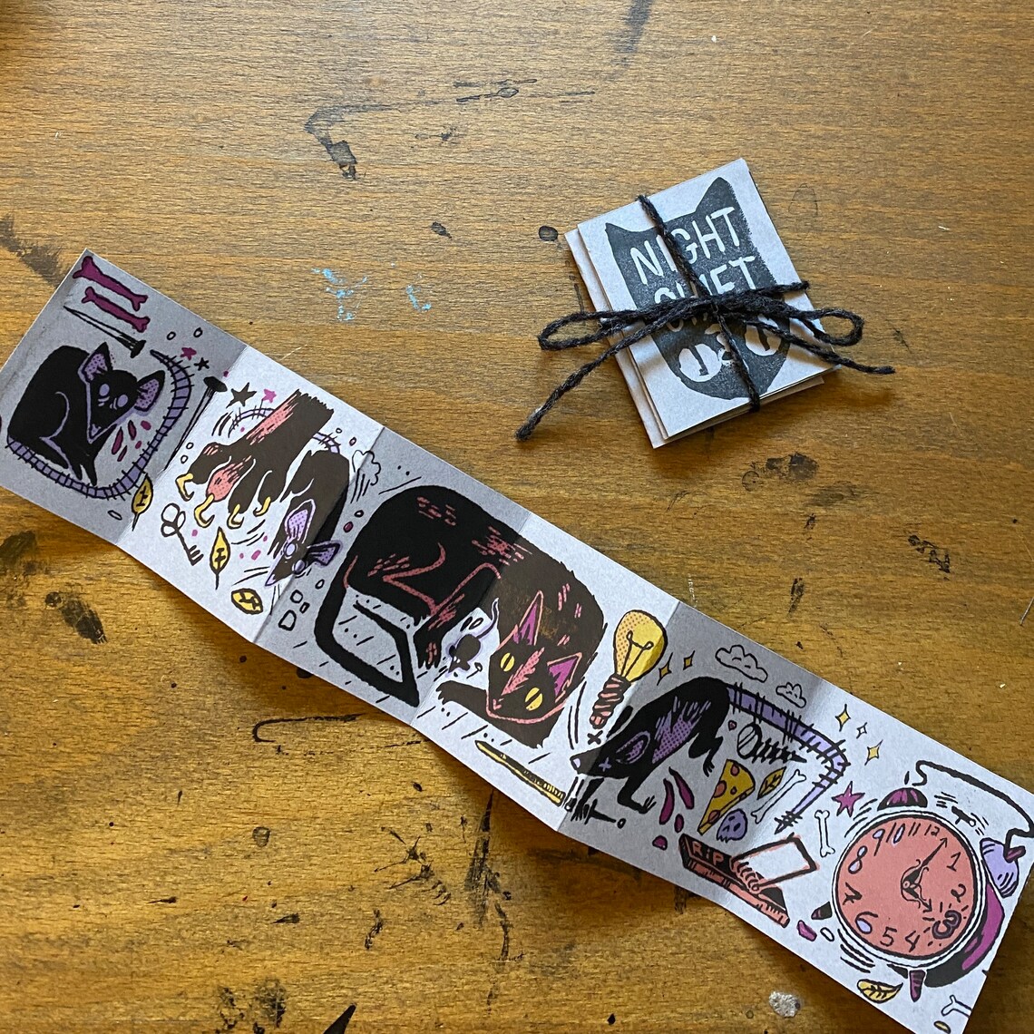 Night Shift Accordion Zine Comic Etsy