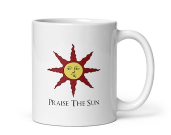 Praise the Sun Dark Souls Inspired Coffee Mug • Elden Ring Dark Souls Bloodborne Sekiro • Gift
