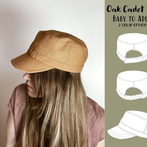 Oak Cadet Hat PDF Sewing Pattern, Sizes Baby to Adult - Instant Download