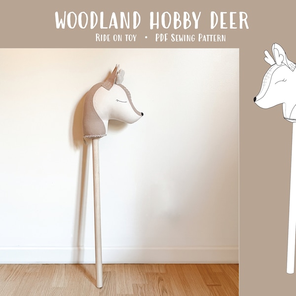 Woodland Hobby Deer-PDF sewing pattern, INSTANT DOWNLOAD, ride on toy