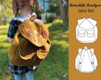 Brindille Backpack PDF Sewing Pattern in Letter A0 and Projector, Toddler and Child Bag