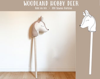 Woodland Hobby Deer-PDF sewing pattern, INSTANT DOWNLOAD, ride on toy