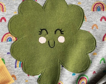 Clover Applique Design PDF Sewing Pattern With Embroidery