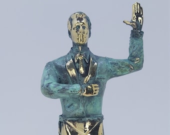 2nd degree, Fellow Craft rusted bronze masonic statue