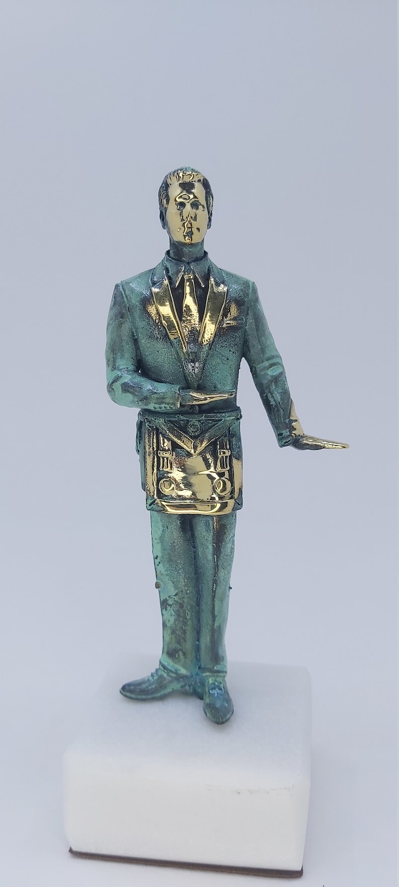Master Mason, 3rd Degree Masonic Statue Rusted Bronze Etsy